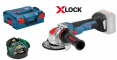 Bosch GWX 18V-10SC X-LOCK  ÚHLOVÁ BRUSKA  bezuhlíková Ø125mm  ((solo-bez aku a nabíječky, L-Boxx, GCY42) 06017B0400