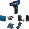 Bosch GSR 120 Li VRTACÍ ŠROUBOVÁK (2x2,0Ah, GAL1210CV, kufr, příslušenství) 06019G8002